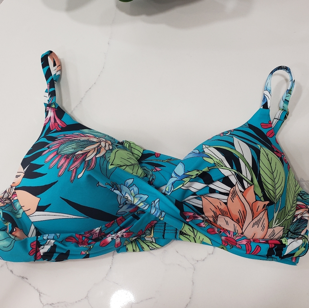 Apt. 9 Tropical Bikini Top Sz S